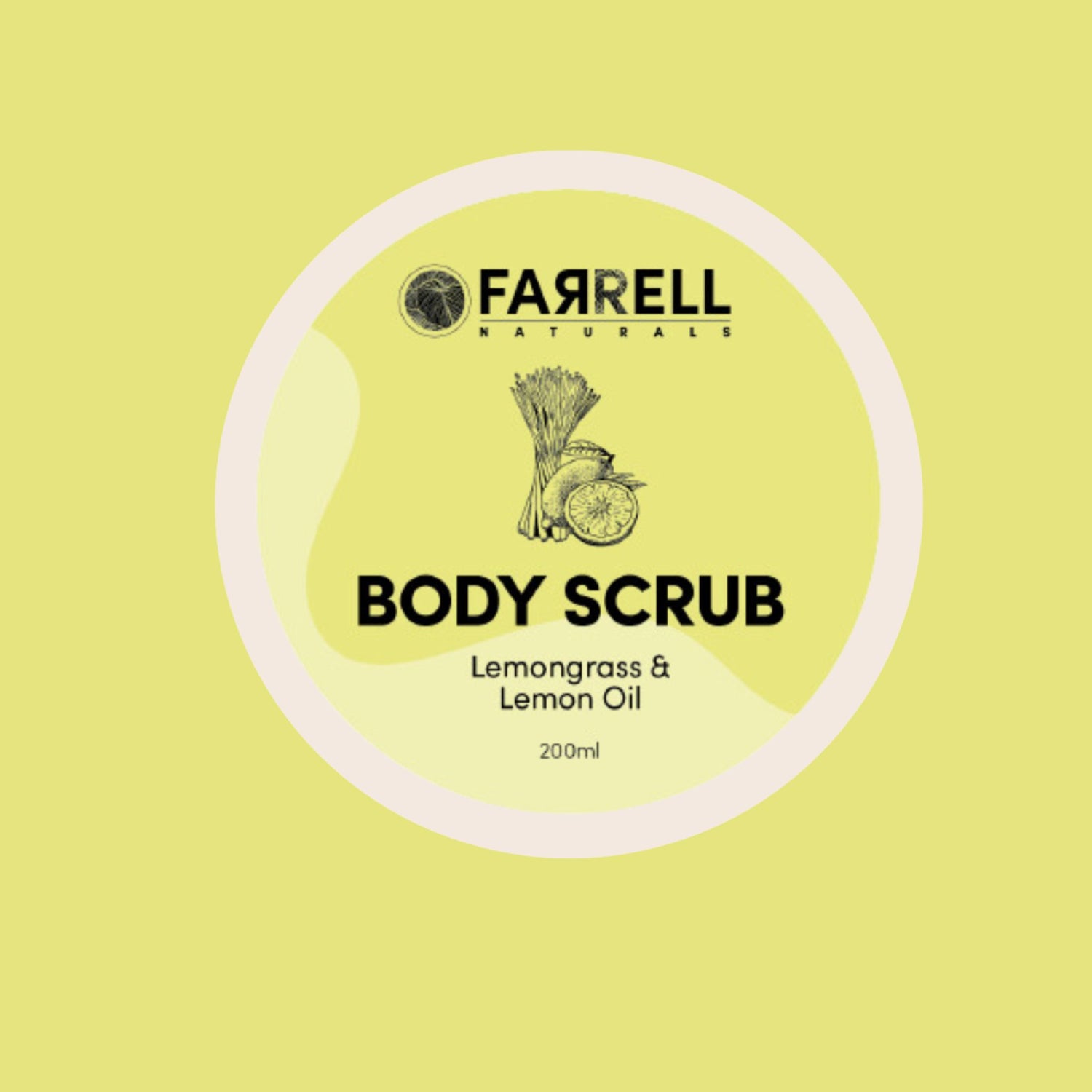Lemongrass & Lemon Oil Body Scrub | Natural Exfoliating Treatment 200ml